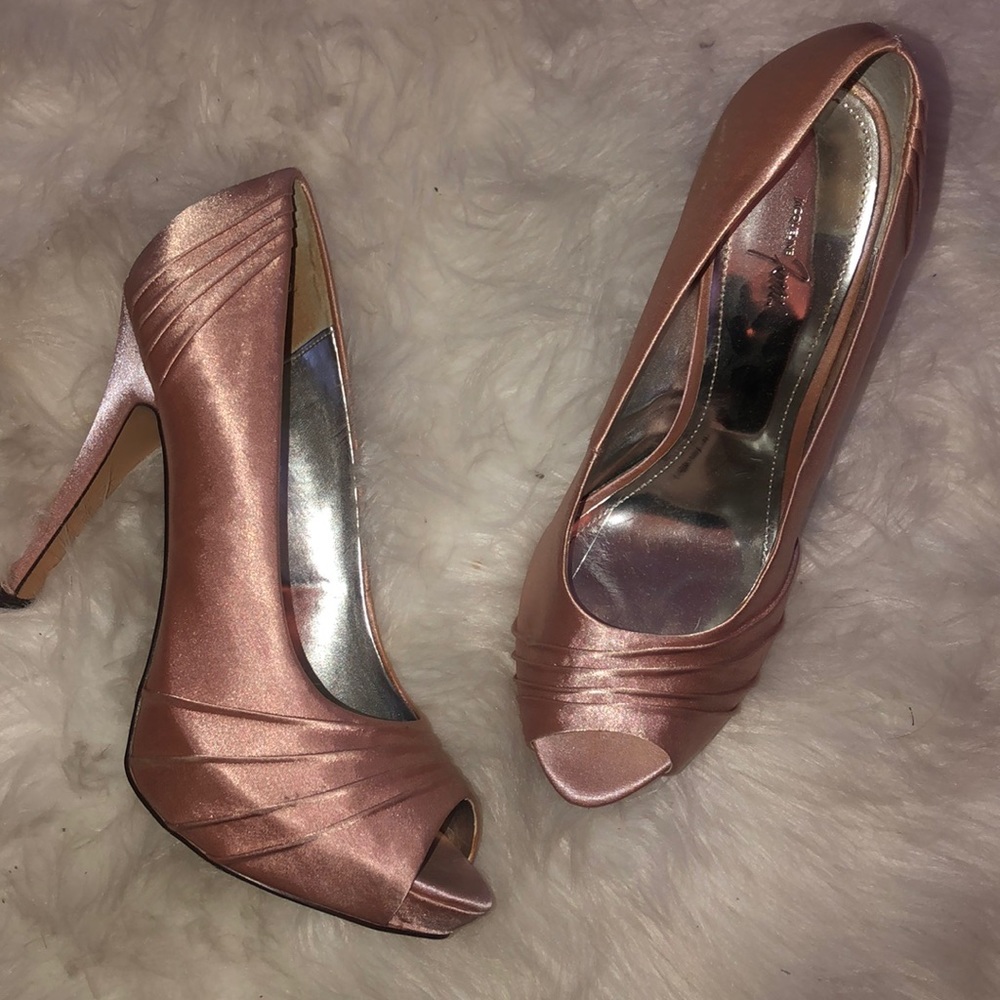 Blush Satin Pumps